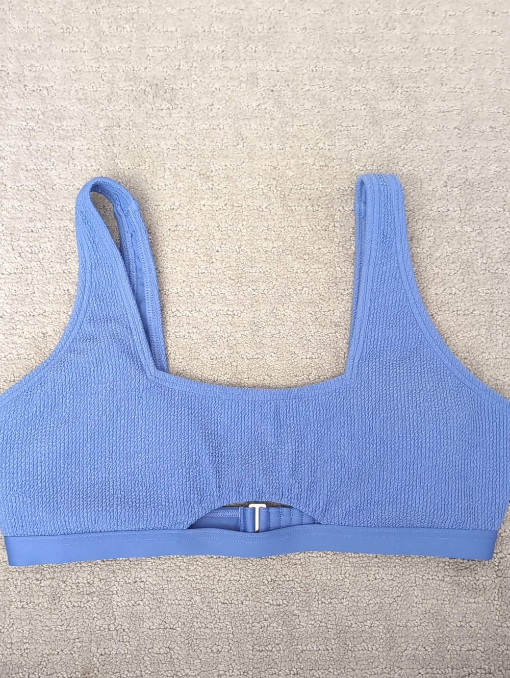 Periwinkle Textured Bralette Bikini Top